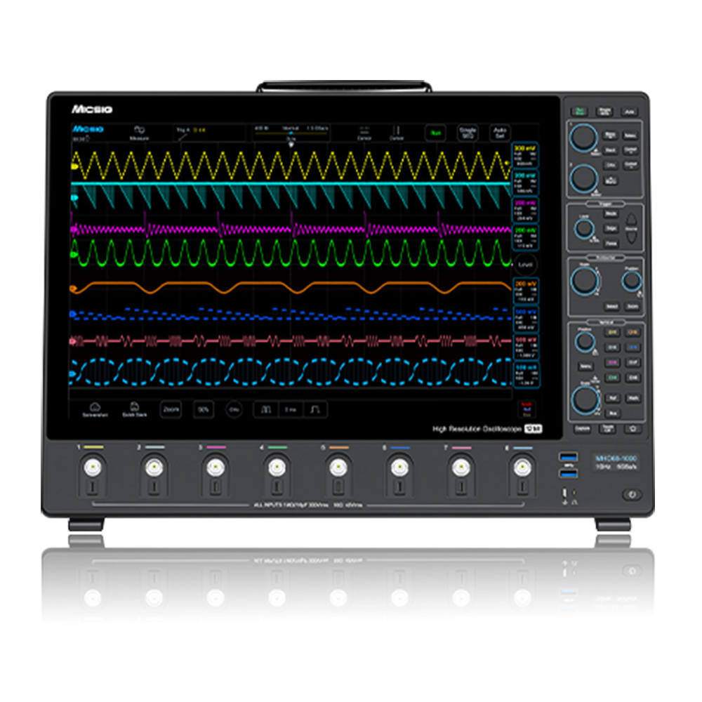 Micsig MHO68-350 Osciloscopio Táctil 350MHZ / 8 Canales / 12 bits / 6GSa/s